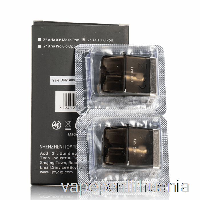 Ijoy Aria Pakeitimo Pods 1.0ohm Pods Vape Skystis